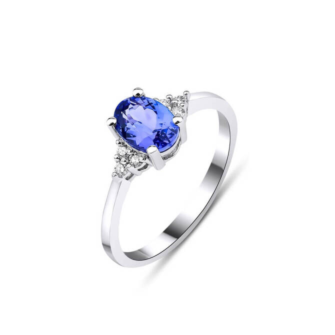 Pırlantalı 1.10 Karat Tanzanite Yüzük - 1